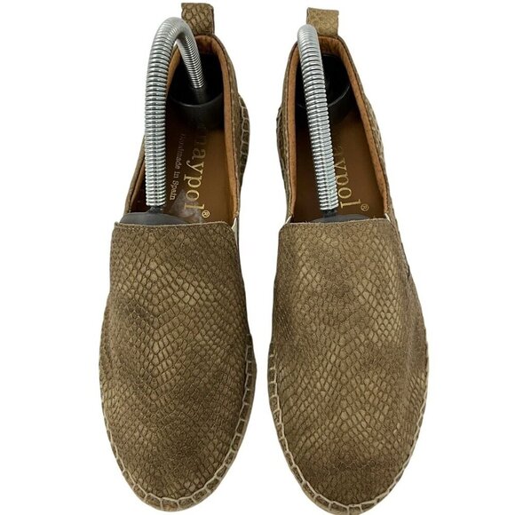 Maypol Espadrille Flats US Size 8 EUR 38 Tan Slip On Shoes Casual Made in Spain - Picture 3 of 10
